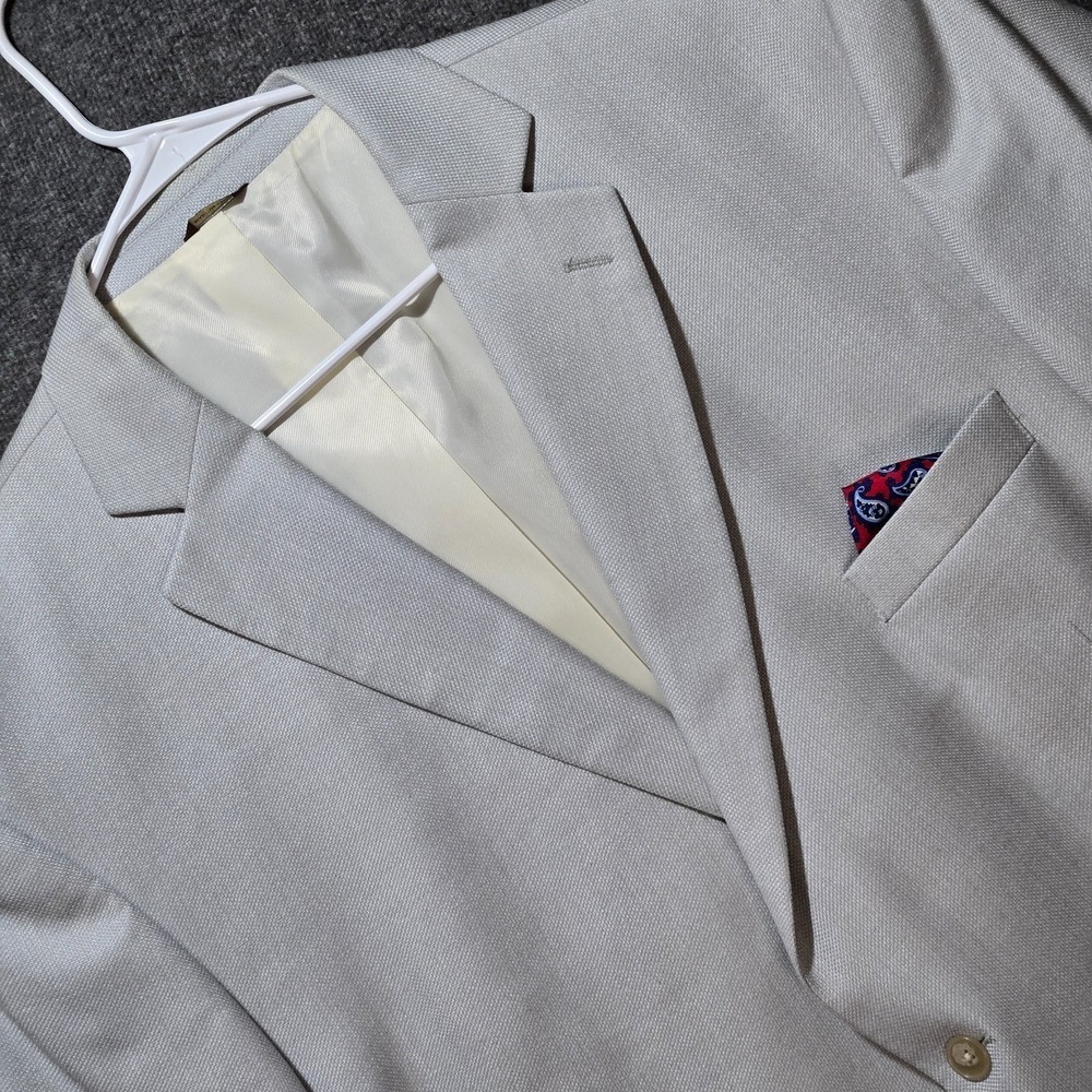 Oak Hill Sport Coat 2XL 50 / 52 R Poly Rayon Gray‎ Blazer Jacket